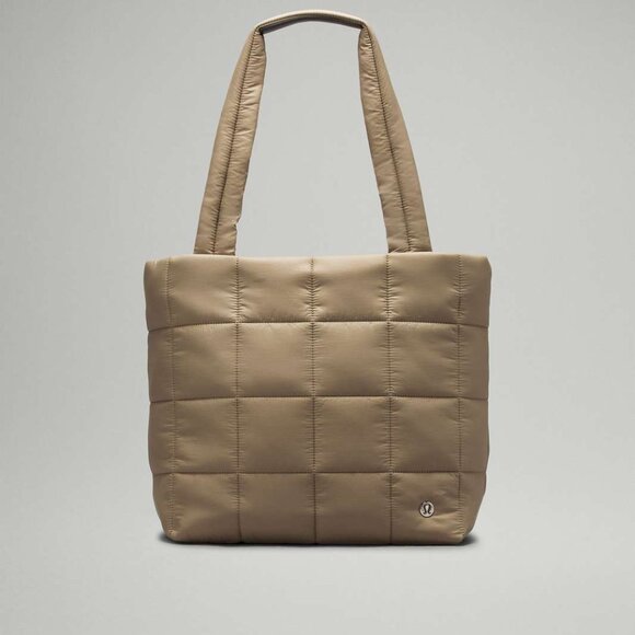 NWT Lululemon Quilted Grid Tote Bag, 12 Liter, Fawn Brown - Picture 1 of 10
